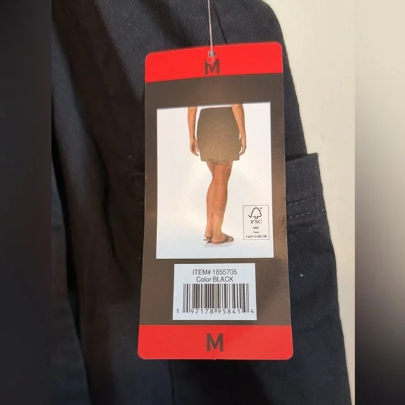 Briggs Black Women's Belted Utility Skort size medium NWT - Picture 3 of 11